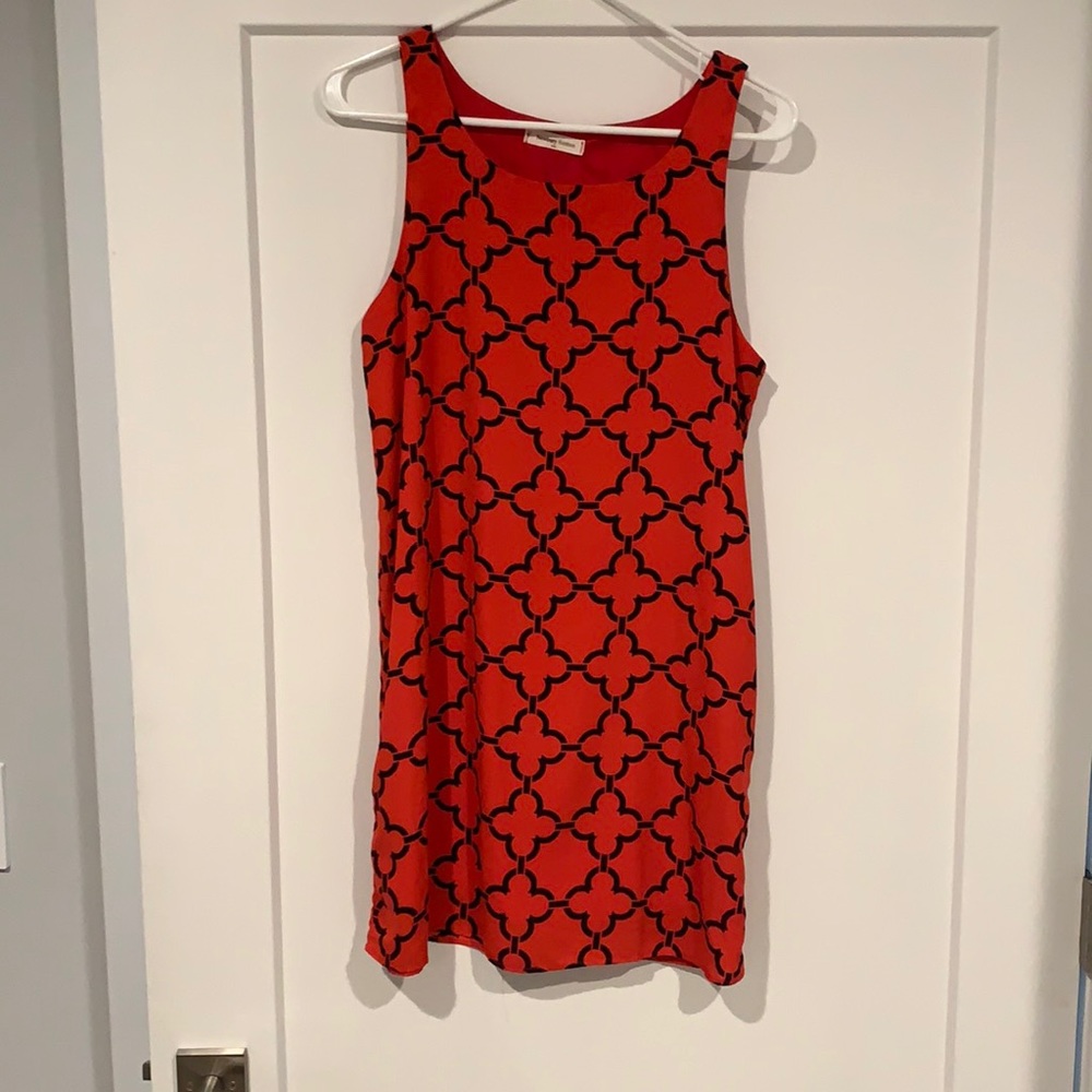 Boutique Red and black size small shift dress